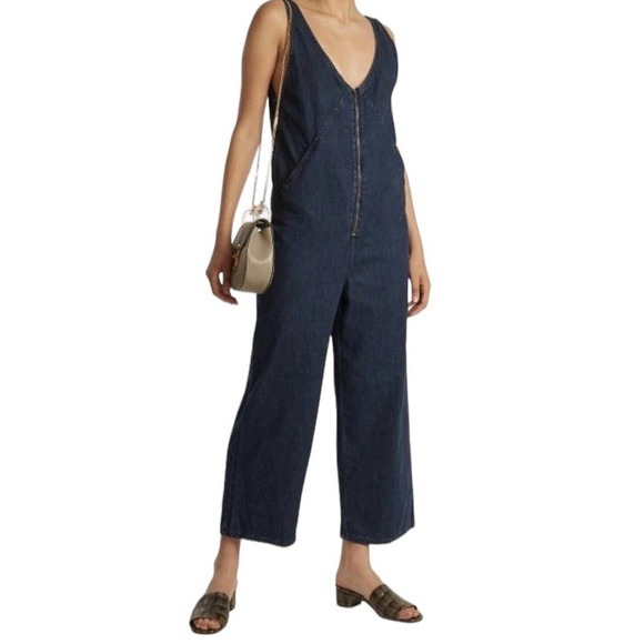 Rachel Comey Bender Denim Jumpsuit Womens Size 0 Lightweight Ankle Length $414